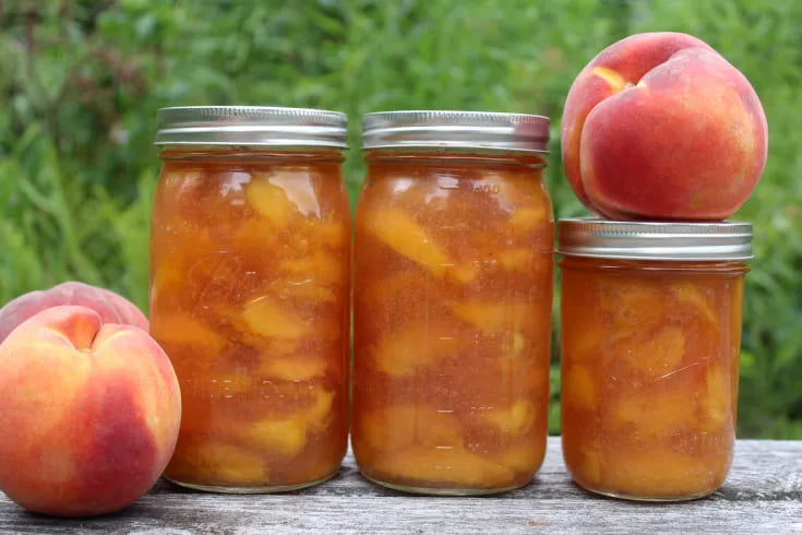 Pressure Canned Jam Packed Peach Pie Filling
