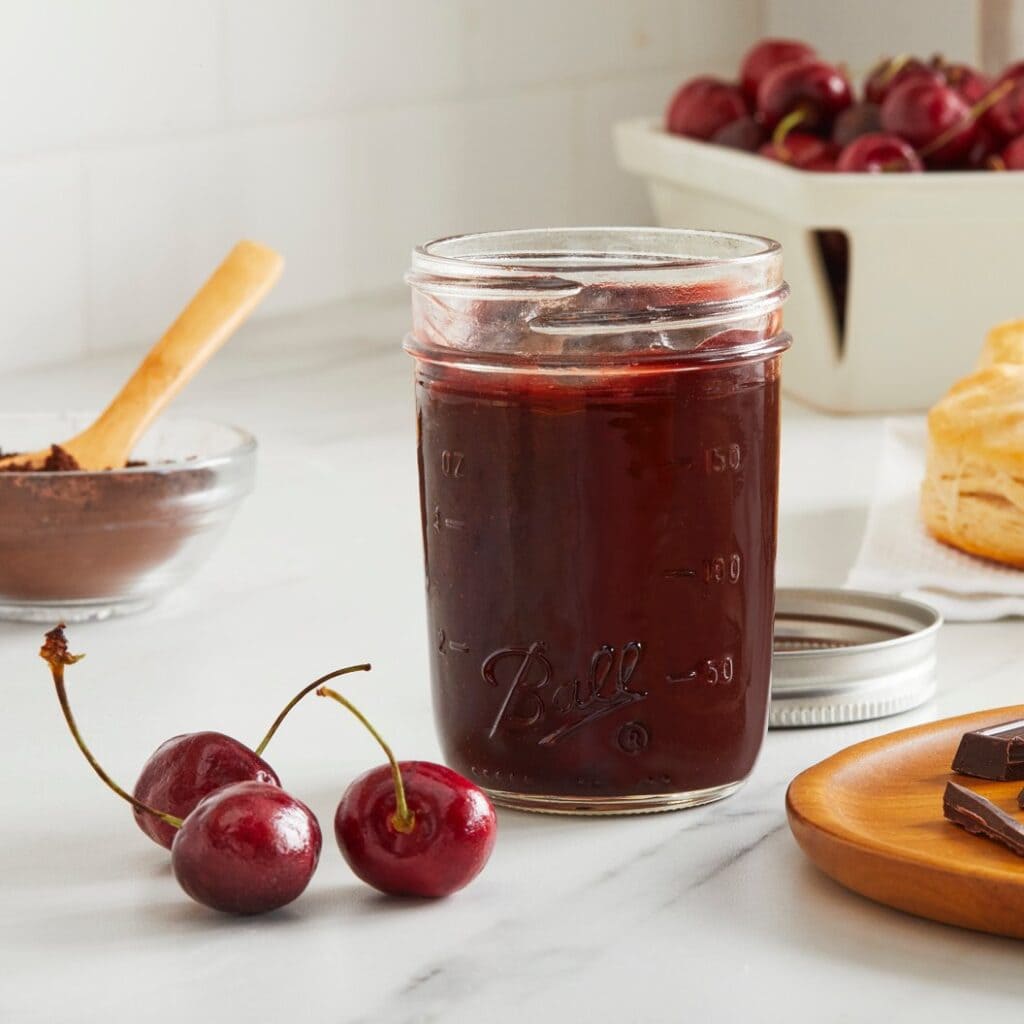 Ball Pressure Canning Recipe: Chocolate Cherry Jam Delight