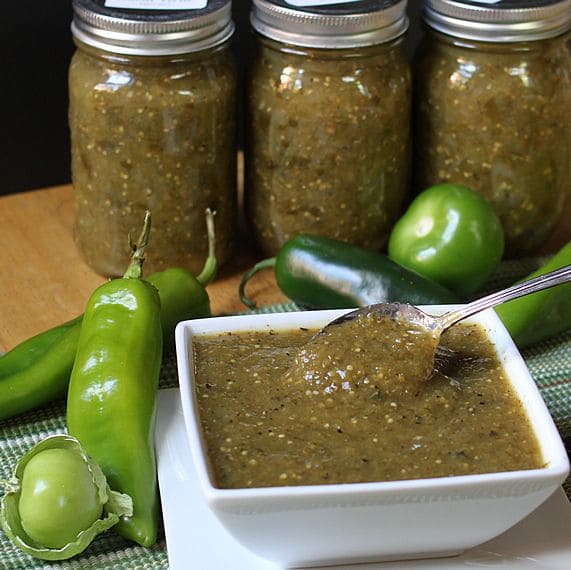 Homemade Salsa Verde Canning