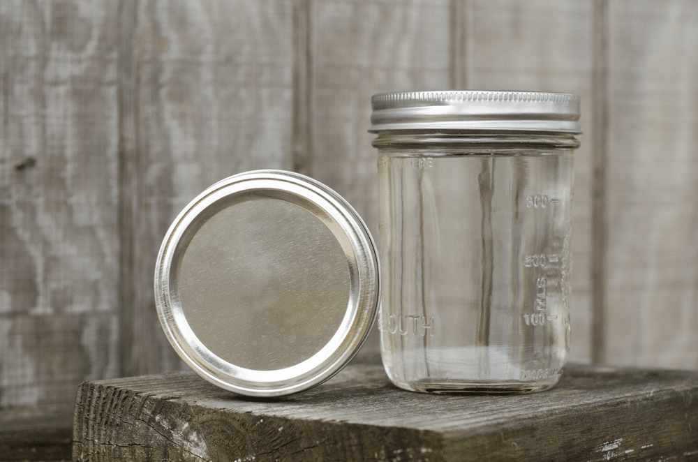 A view of a vacuum pack mason jar