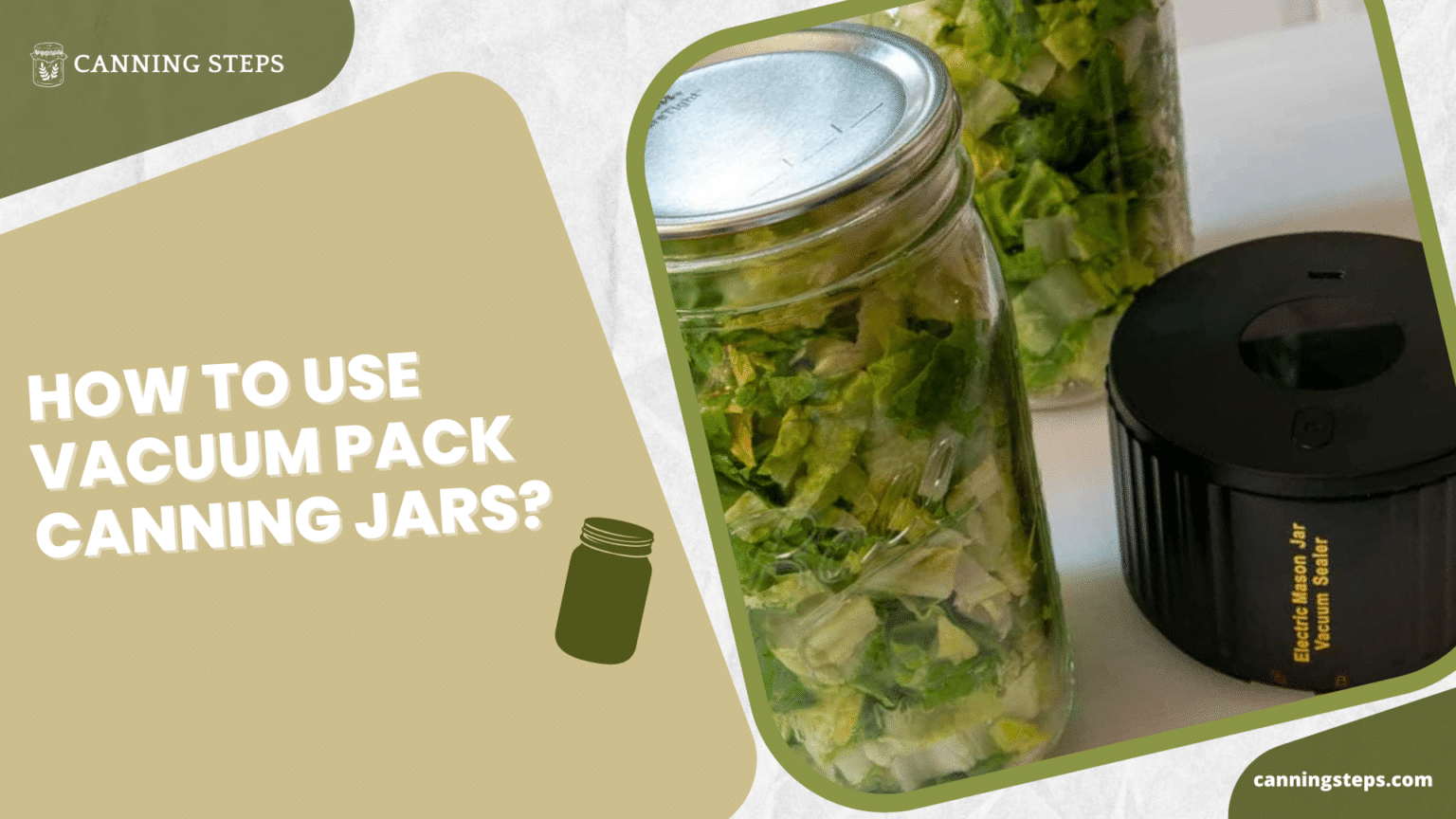 How to vacuum pack jar sealer