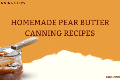 homemade pear butter canning recipes