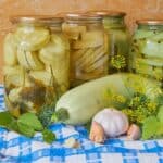 Preparations For The Winter cans Of Canned Zucchini zucchini In A Glass