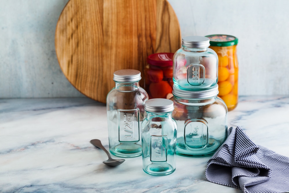 Glass Jars Ready For Sterilization And Canning Preservation Of Food