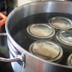 Pickling Jars In A Pot Full Of Water