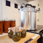 Home Canning Jalapenos In Jars And A Batch Of Chili