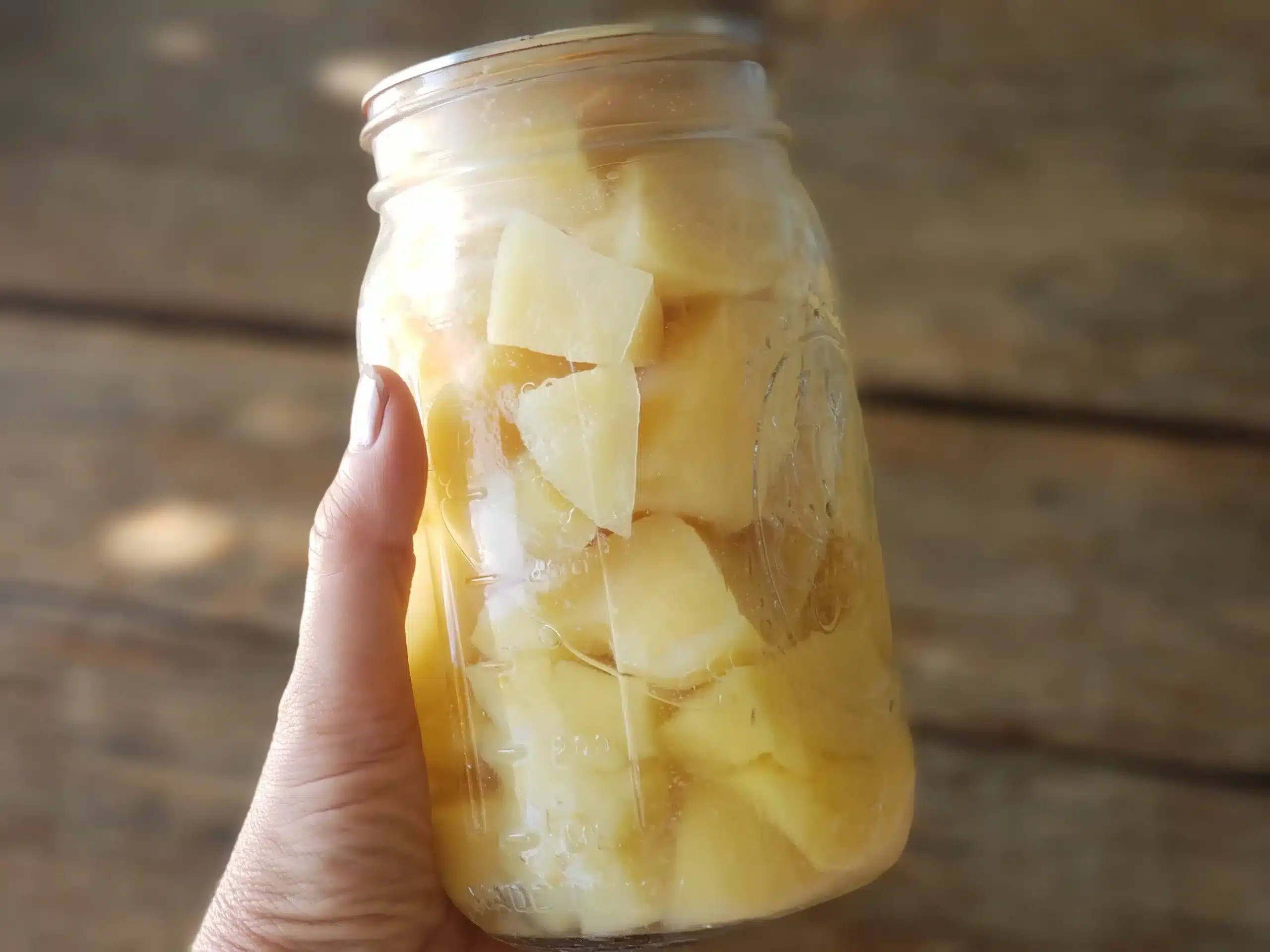 potatoes preserve in a jar