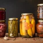 Preserving Vegetables For The Winter Canned Vegetables In Jars On