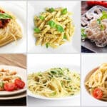 Collage Of Delicious Pasta With Different Sauces