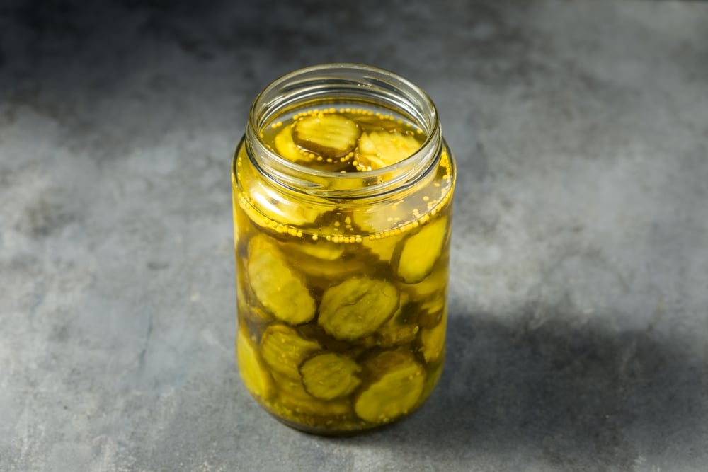 Organic Jarred Bread And Butter Dill Pickles In Slices