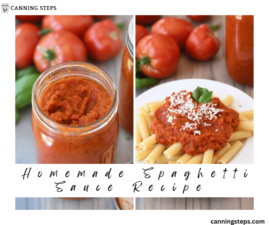 Homemade Spaghetti Sauce Recipe for Canning 