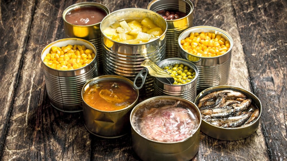 A view of half opened cans A view of half opened cans